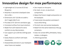 Load image into Gallery viewer, Ultralight Backpack Ventilation Frame & Sleeve