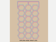 Load image into Gallery viewer, Vaucluse "Sweat Less. Explore More" Cream-Magenta T-Shirt