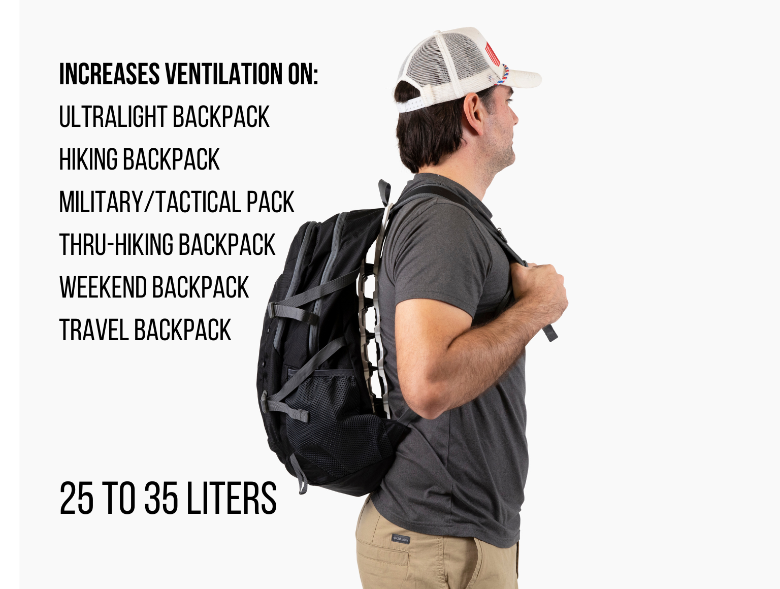 Ultralight Backpack Ventilation Frame & Sleeve - Two-Tone