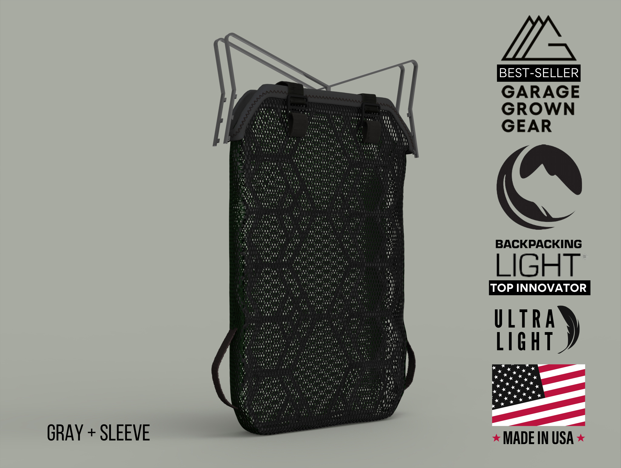 Buy in Bulk - Ultralight Ventilation Backpack Frame & Mesh Sleeve