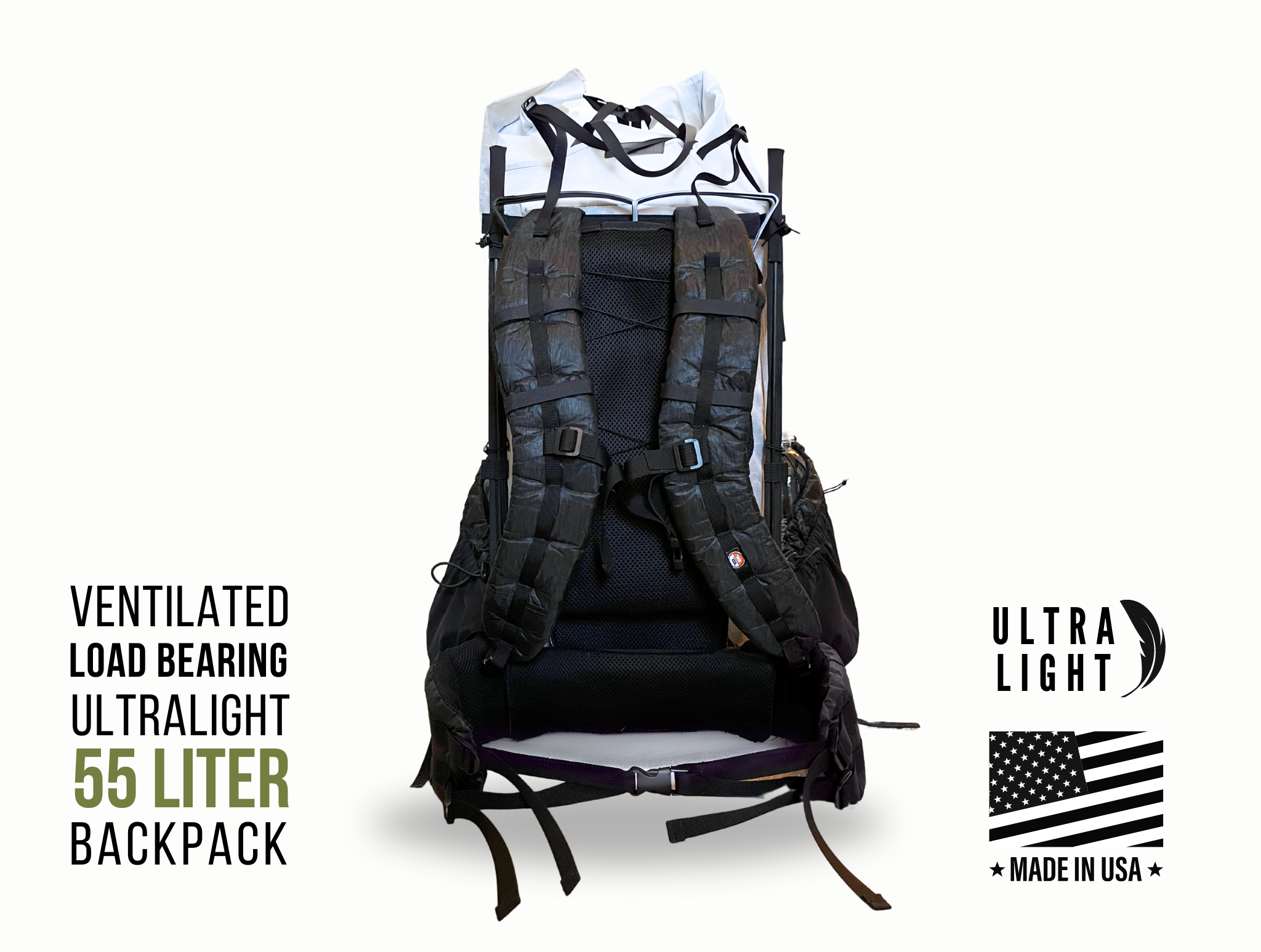 Ultralight Load Bearing Ventilated 55L Backpack - Made in USA ...