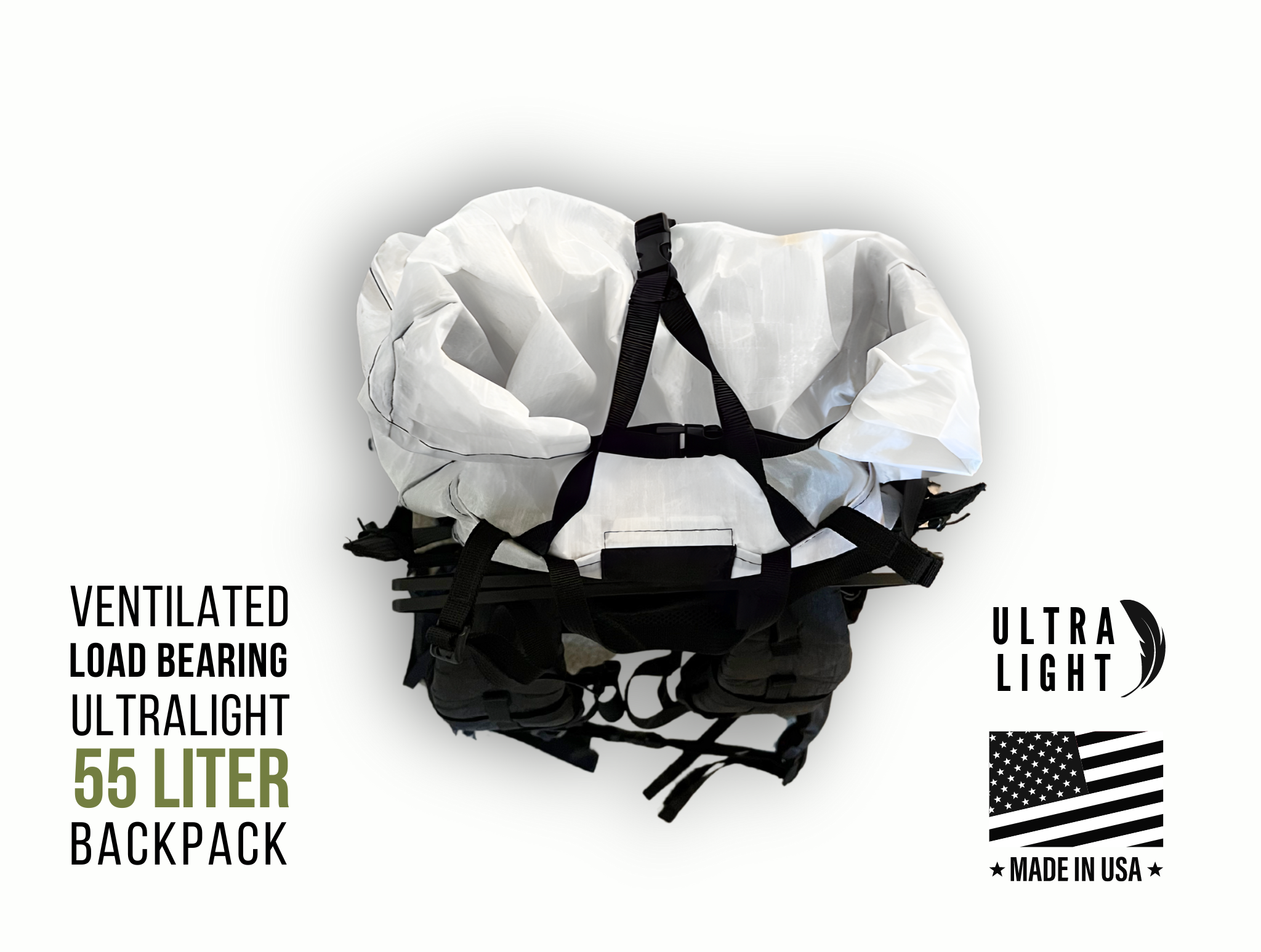 Ultralight Load Bearing Ventilated 55L Backpack - Made in USA ...