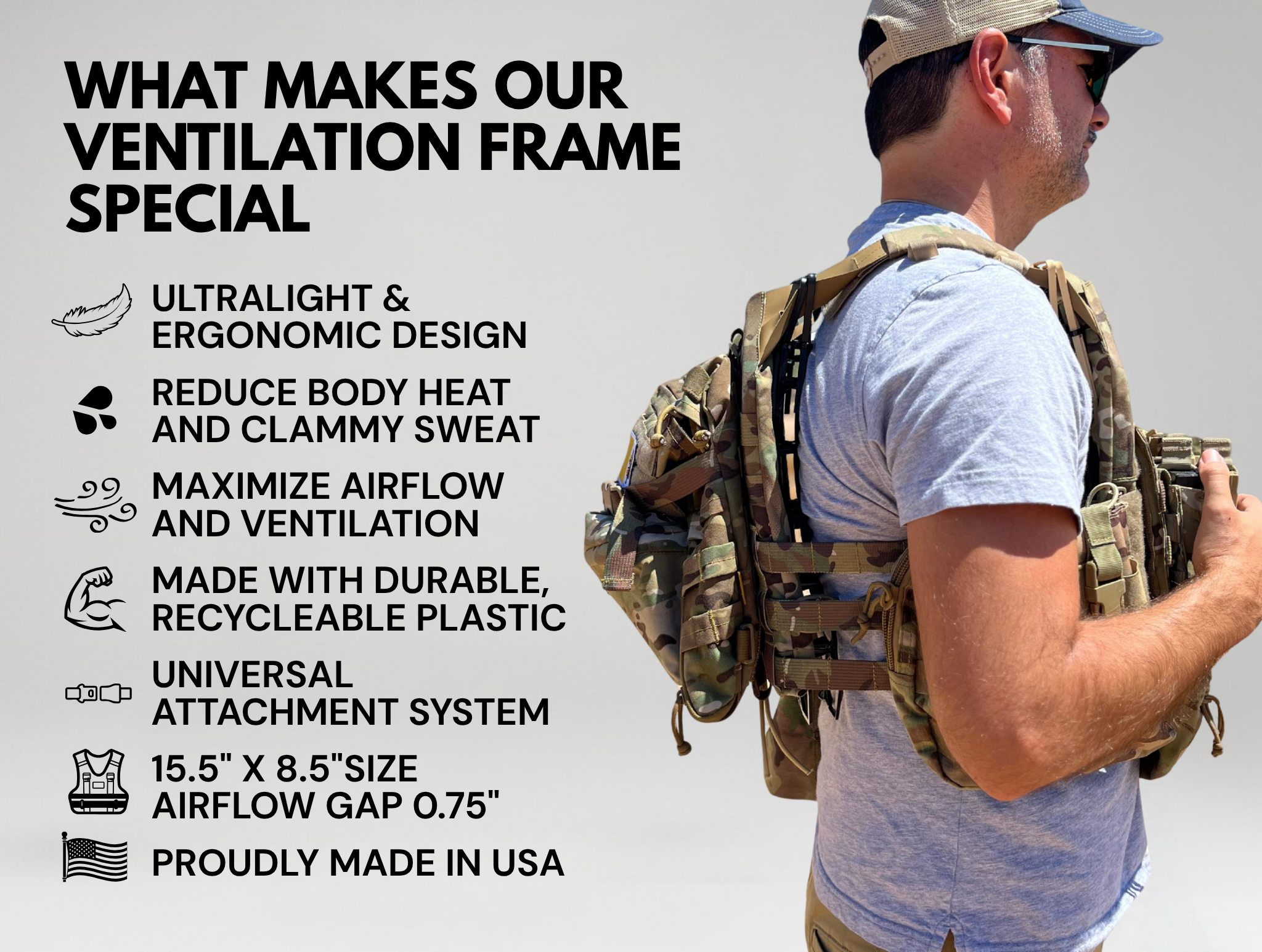 Plate Carrier Body Vest Ventilation Frame