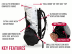 25L Dayhike UL Framed Backpack with Mega-Pockets