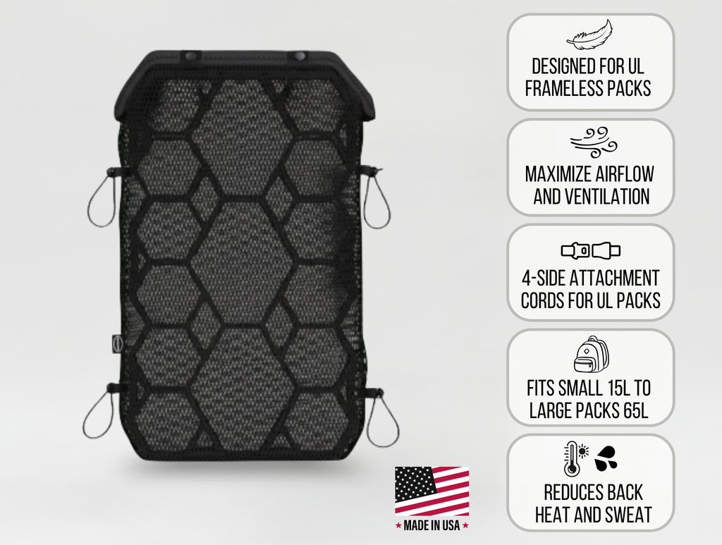 Max Ultralight Backpack Ventilation Frame + Sleeve (New)