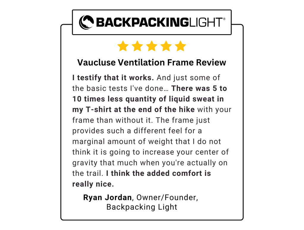 Wholesale Orders - UL Backpack Ventilation Frames