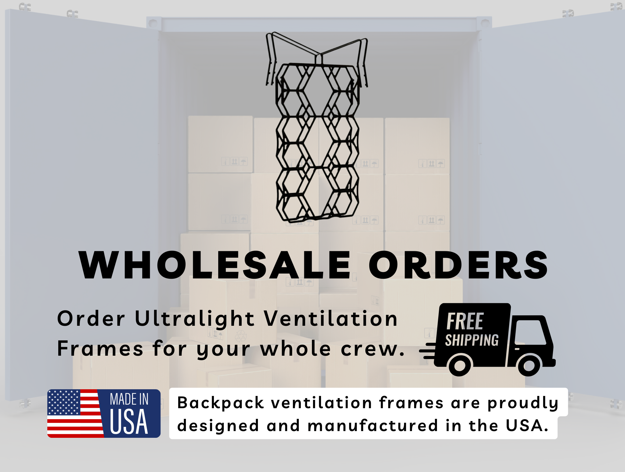 Wholesale Orders - UL Backpack Ventilation Frames