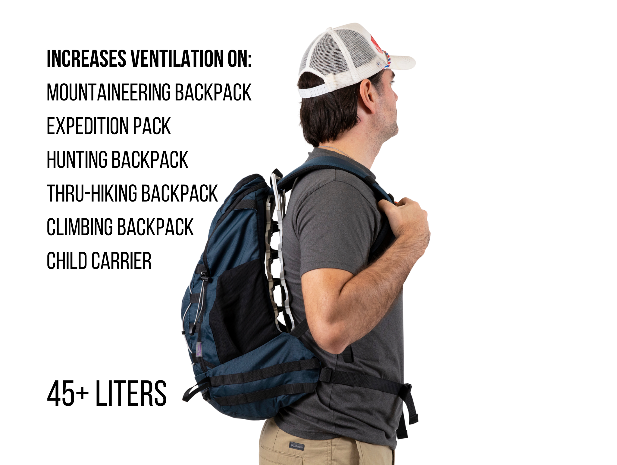 Ultralight Backpack Ventilation Frame & Sleeve