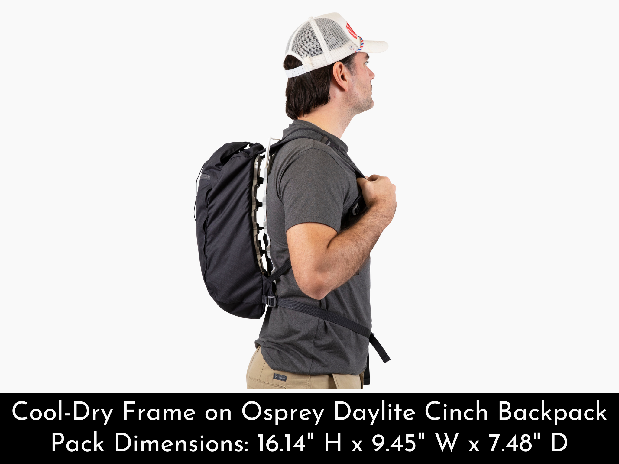 Backpack top ventilation frame