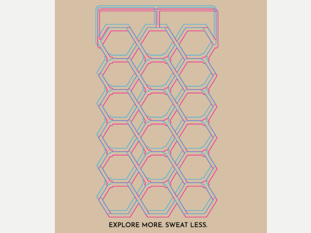 Vaucluse "Sweat Less. Explore More" Cream-Magenta T-Shirt